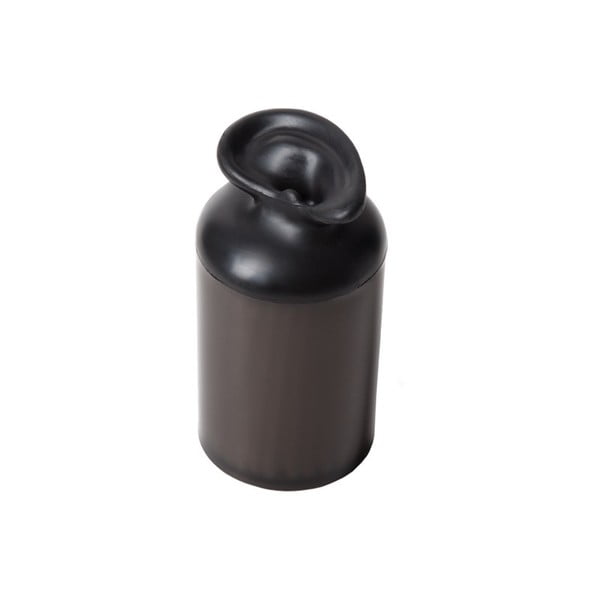 Pojemnik na patyczki kosmetyczne Ear Container, czarny