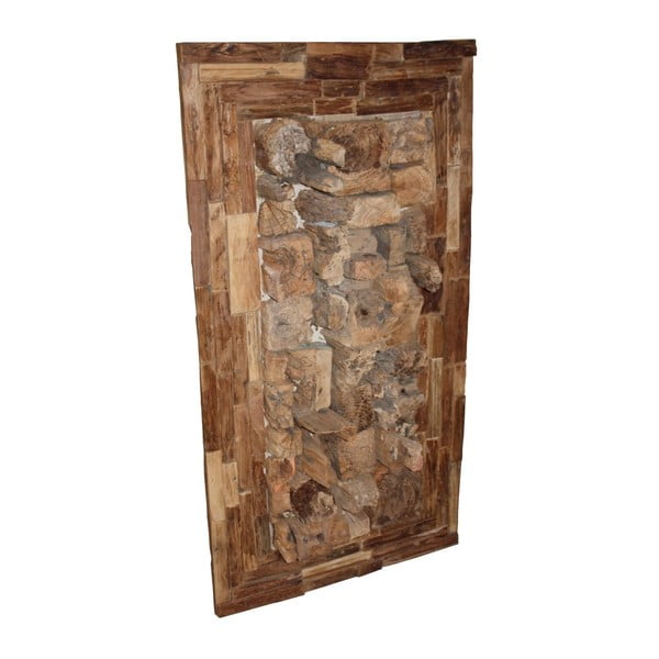 Dekoracja ścienna z drewna tekowego HSM Collection Rustic, 110 cm