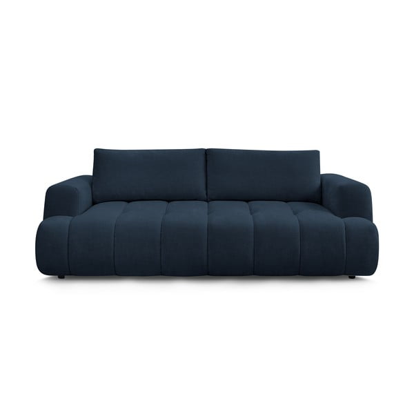 Ciemnoniebieska rozkładana/ze schowkiem sofa 251 cm Fuji – Bobochic Paris