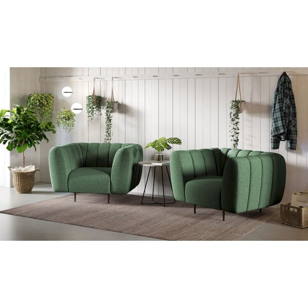 Ciemnozielony fotel Shel – Ghado-image-4
