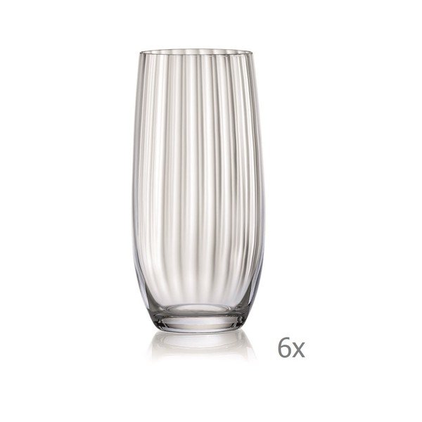 Zestaw 6 szklanek Crystalex Waterfall, 350 ml-image-1