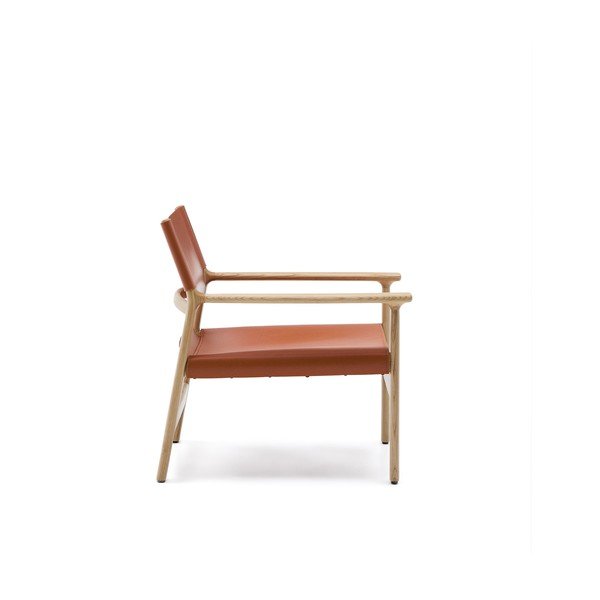 Koniakowy skórzany fotel Jan – Kave Home-image-3