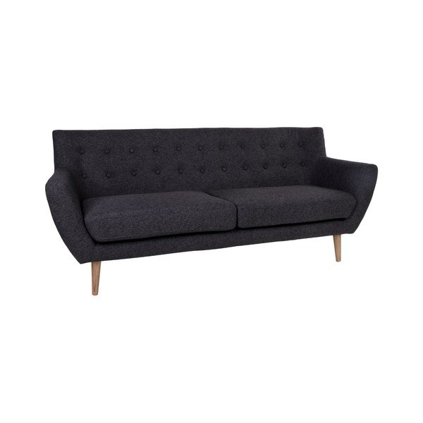 Czarna sofa 3-osobowa House Nordic Monte-image-3