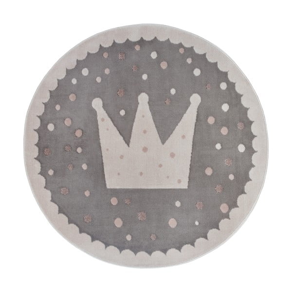 Szary dywan dziecięcy ø 100 cm Crown – Hanse Home