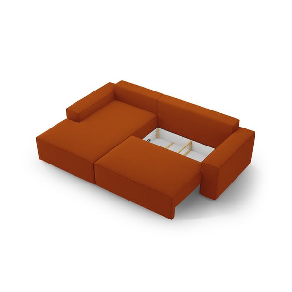 Ceglasty rozkładany narożnik (lewostronny) Jodie – Micadoni Home-image-4