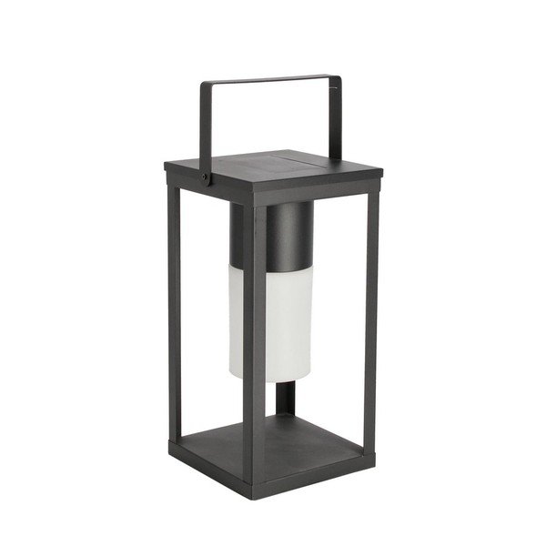 Czarny lampion LED solarny/na USB (wysokość 38 cm) Solar – Bizzotto