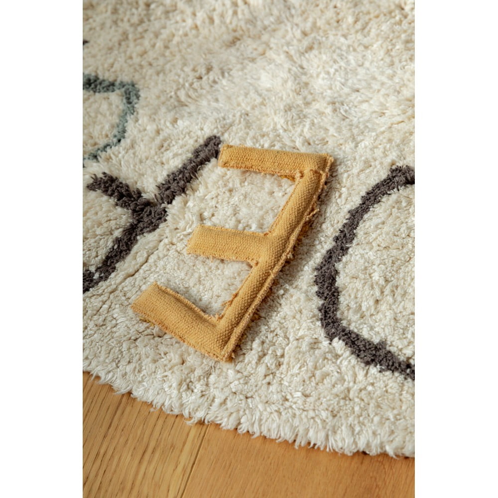 Kremowy bawełniany dziecięcy dywan do zabawy ø120 cm ABC Color and Letters – Lorena Canals (zdjęcie 7)