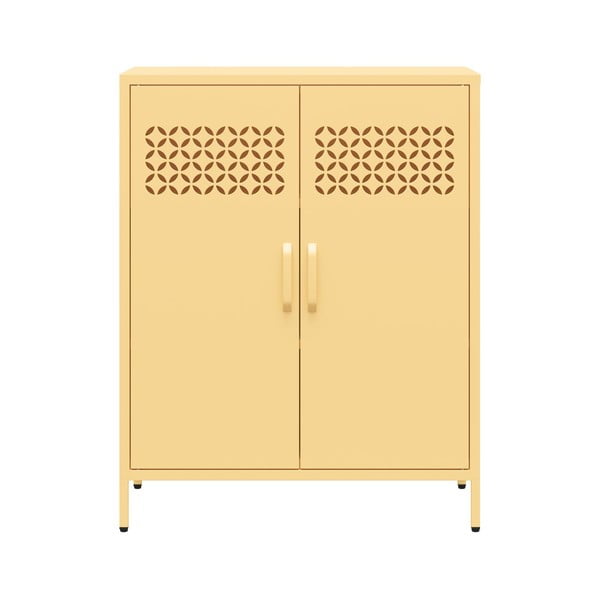 Żółta metalowa szafka 80x102x40 cm Annie – Støraa