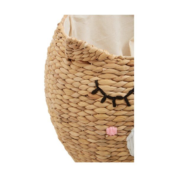 Dziecięcy kosz na zabawki z hiacyntu wodnego w naturalnym kolorze ø 49x40 cm Lidi Cat Face – Premier Housewares-image-4