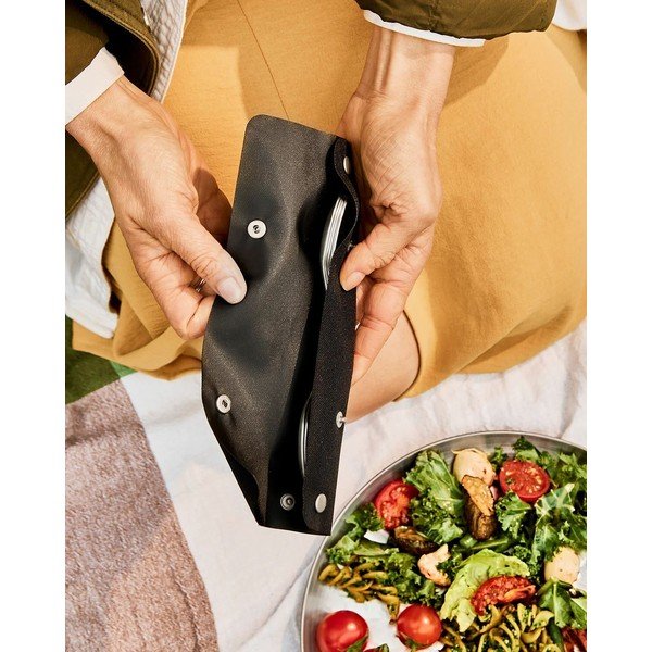 Widelce ze stali nierdzewnej w kolorze srebra zestaw 4 szt. Spork – Black + Blum-image-4