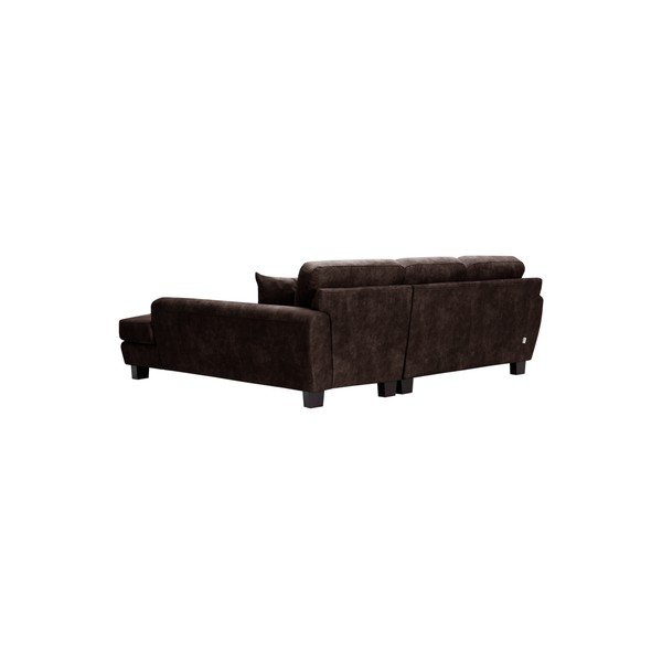 Ciemnobrązowa sofa narożna z szezlongiem po prawej stronie Rodier Intérieus Tweed2-image-3