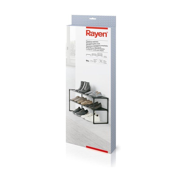 Szary metalowy regał na buty – Rayen-image-4