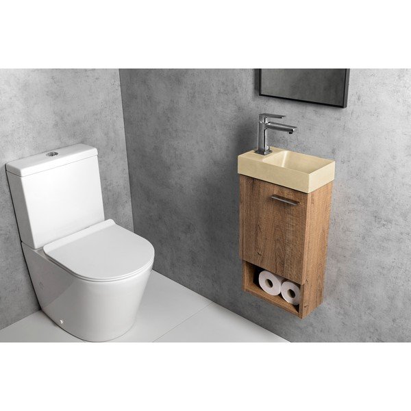 Kremowa betonowa umywalka 31x17 cm Piccolino – Sapho-image-4