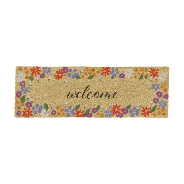Wycieraczka z włókna kokosowego 40x120 cm Welcome Floral – Artsy Doormats