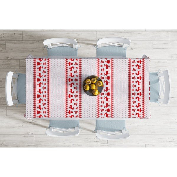 Świąteczny obrus z domieszką bawełny Minimalist Cushion Covers Xmass Knit, 140x180 cm-image-1