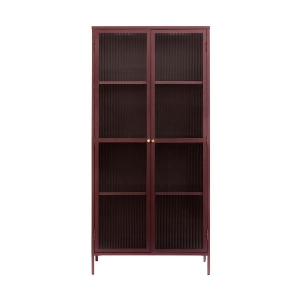 Czerwona metalowa witryna 90x190 cm Bronco – Unique Furniture
