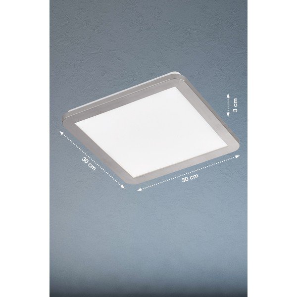 Szara lampa sufitowa LED 30x30 cm Gotland – Fischer & Honsel-image-1
