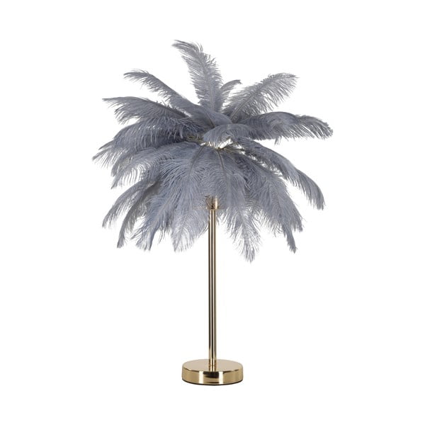 Lampa stołowa w szaro-złotym kolorze (wysokość 55 cm) Palm – Mauro Ferretti
