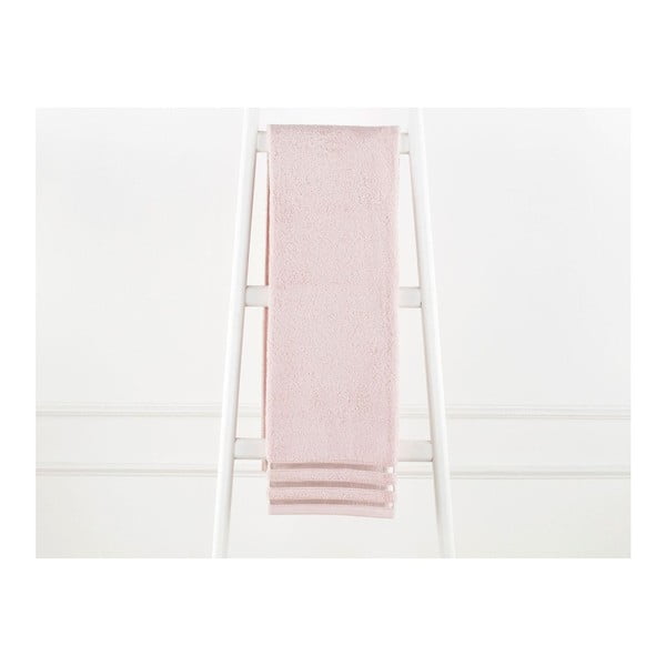 Jasnoróżowy ręcznik bawełniany Emily, 70x140 cm