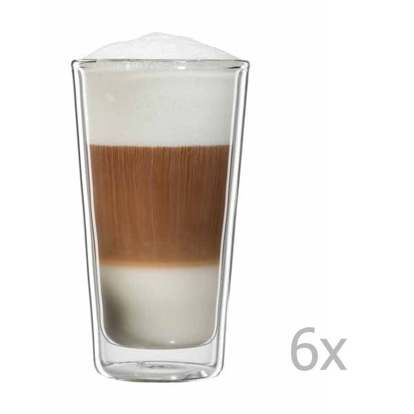 Zestaw 6
  szklanek na latte macchiato bloomix Milano