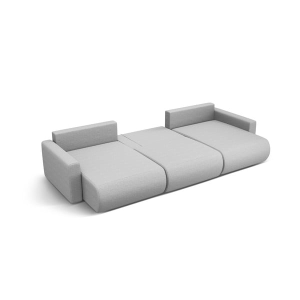 Jasnoszary rozkładany narożnik ze schowkiem (w kształcie litery U) Belfast – Cosmopolitan Design-image-2