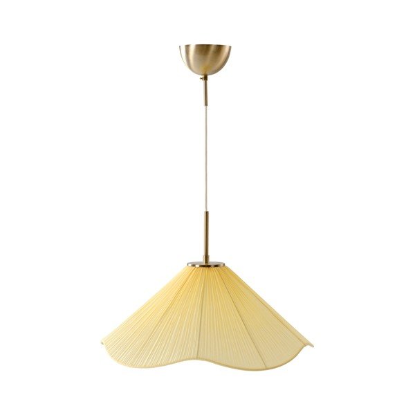 Żółta tekstylna lampa wisząca ø 50 cm Lunaria – Jotex