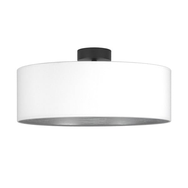Biała lampa sufitowa z detalem w srebrnym kolorze Sotto Luce Tres XL, ⌀ 45 cm
