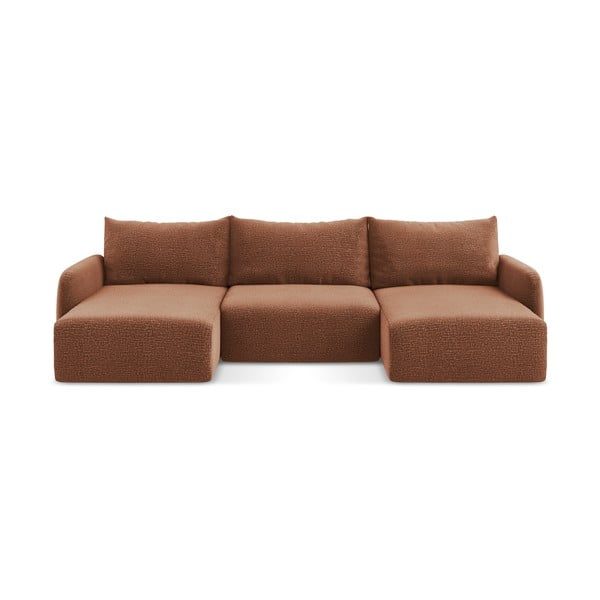 Ceglasty rozkładany/ze schowkiem narożnik Kalena – Makamii