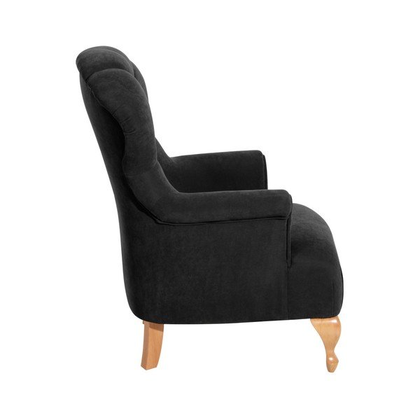 Czarny fotel Max Winzer Camilla Velor-image-1