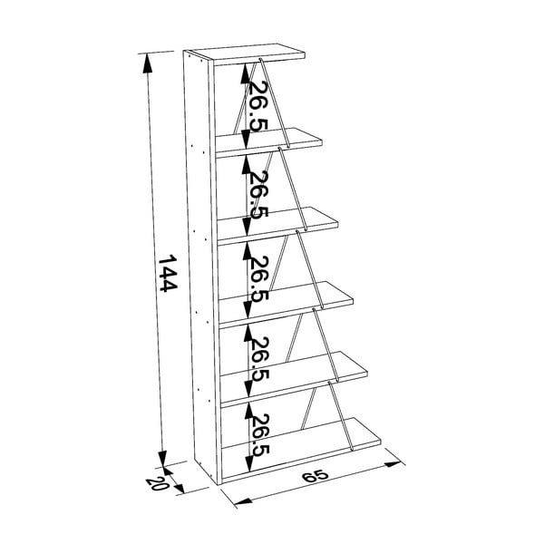 Regał z dekorem drewna orzechowego Rafevi Tars Mini-image-4