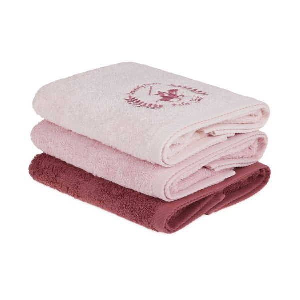 Zestaw 3 różnych ręczników do rąk, 90x50 cm