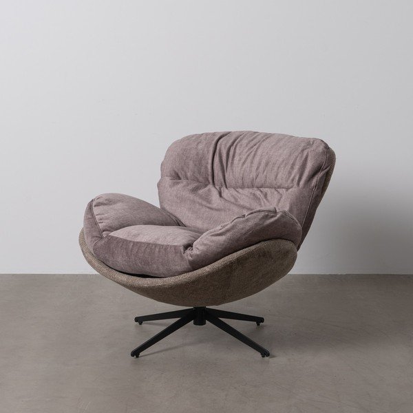 Beżowy aksamitny fotel Comfo – Ixia-image-1