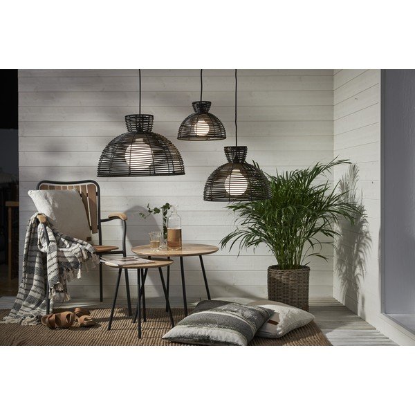 Czarny klosz do wiszące lampy ogrodowej Star Trading Runde, ø 26 cm-image-4