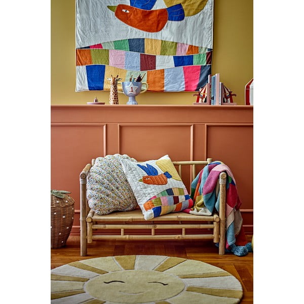 Beżowo-bursztynowy wełniany dywan dziecięcy ø110 cm Sun – Bloomingville Mini-image-2