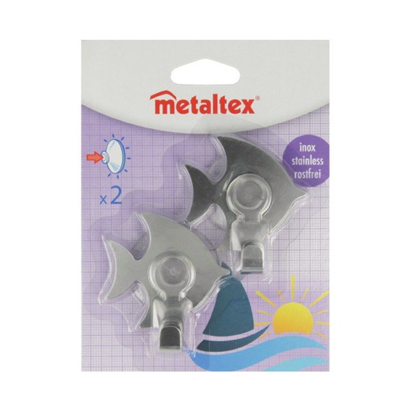 Zestaw 2 wieszaków z przyssawkami Metaltex Pesce-image-2