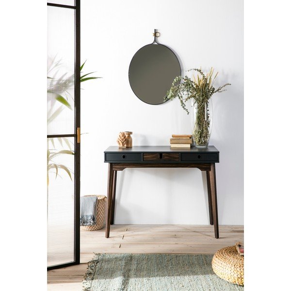 Szara konsola z nogami z drewna sosnowego Marckeric Kiara-image-1