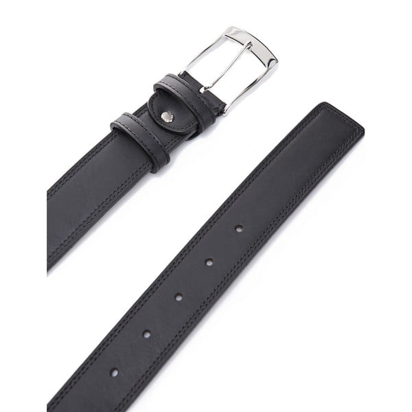 Pasek skórzany Elegant Black, 130 cm-image-2