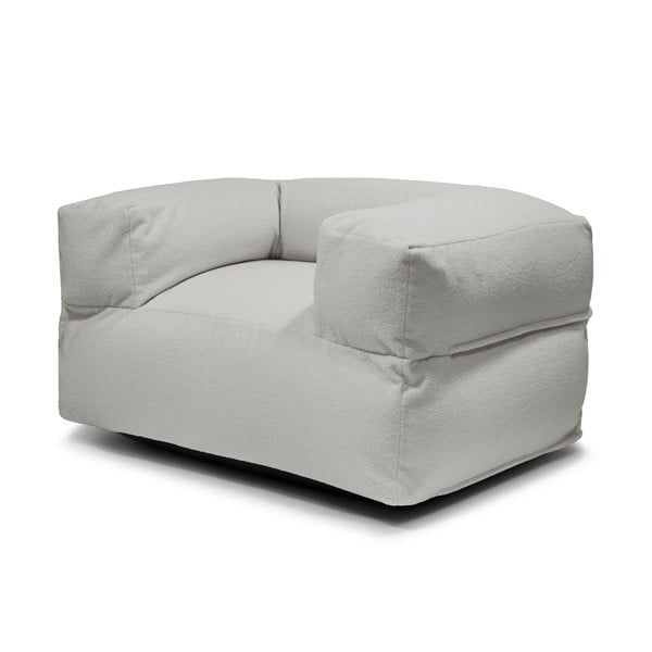 Jasnoszary worek do siedzenia z materiału bouclé MooG – SLOWDOWN