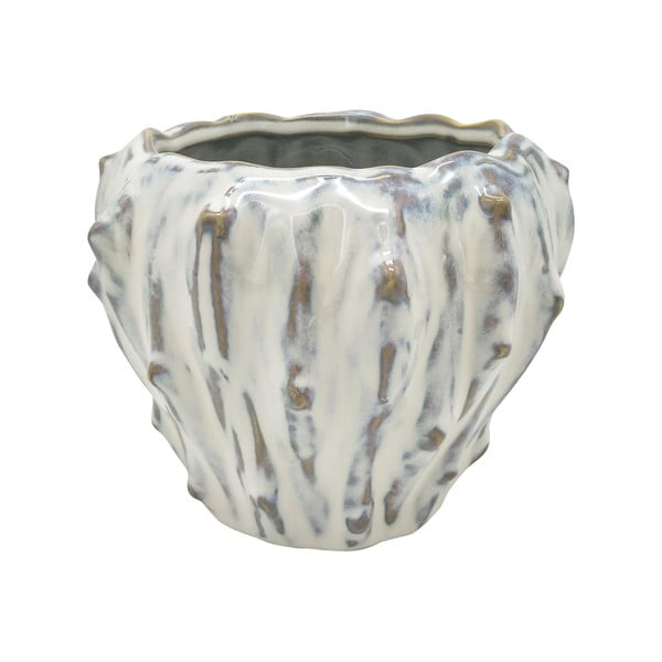 Ceramiczna doniczka w kolorze kości słoniowej PT LIVING Flora, ø 12,5 cm