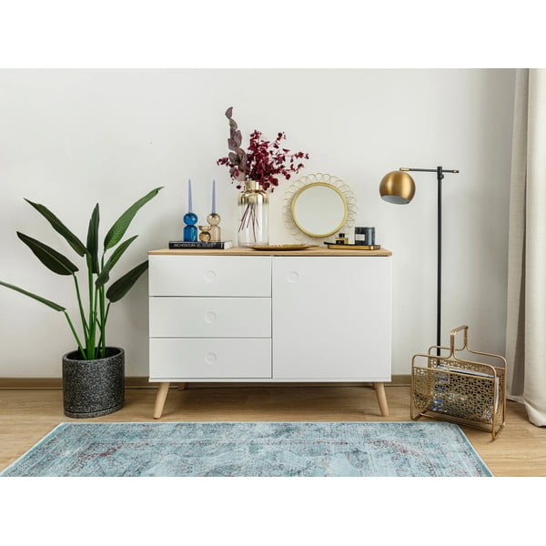 Niebieski dywan z wiskozy Universal Lara Aqua, 120x170 cm-image-1