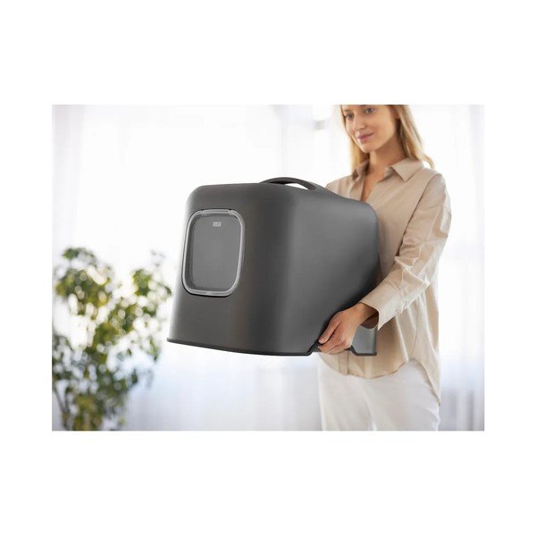 Antracytowy zestaw kuwety i łopatki Biala – Rotho-image-4