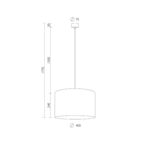 Biała lampa wisząca z czarnym kablem Sotto Luce Mika, ∅ 40 cm-image-1