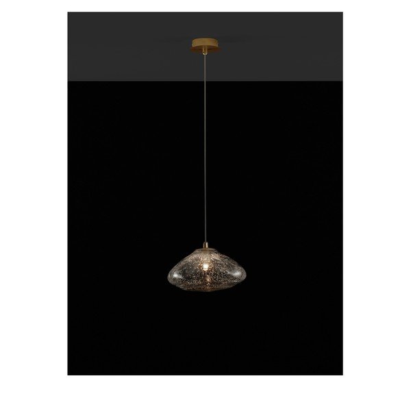 Szklana lampa wisząca w kolorze mosiądzu ø 26 cm King – Nova Luce-image-2