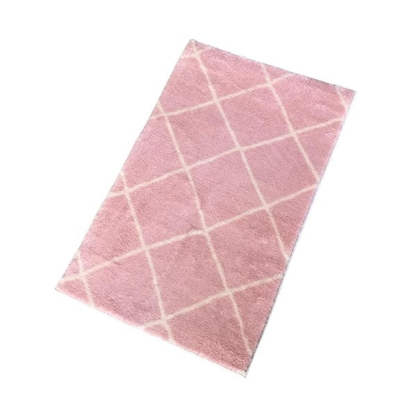 Różowy dywanik łazienkowy 50x80 cm Diamond – Mila Home