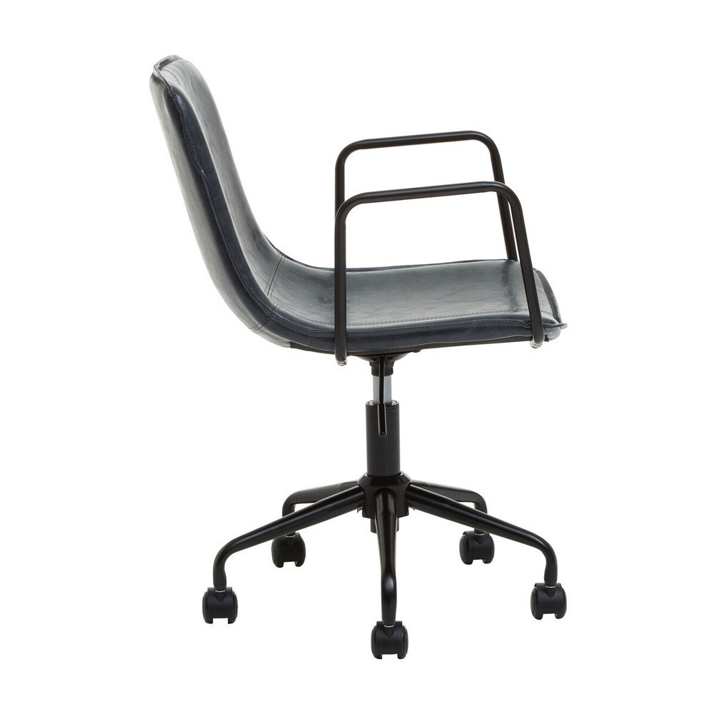 Ciemnoszare krzesło biurowe z imitacji skóry Branson – Premier Housewares (zdjęcie 6)