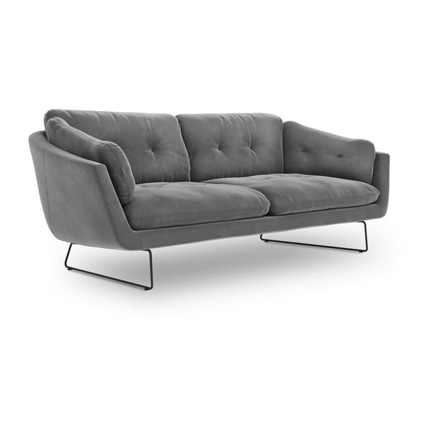 Szara sofa z aksamitnym obiciem Windsor & Co Sofas Gravity-image-2