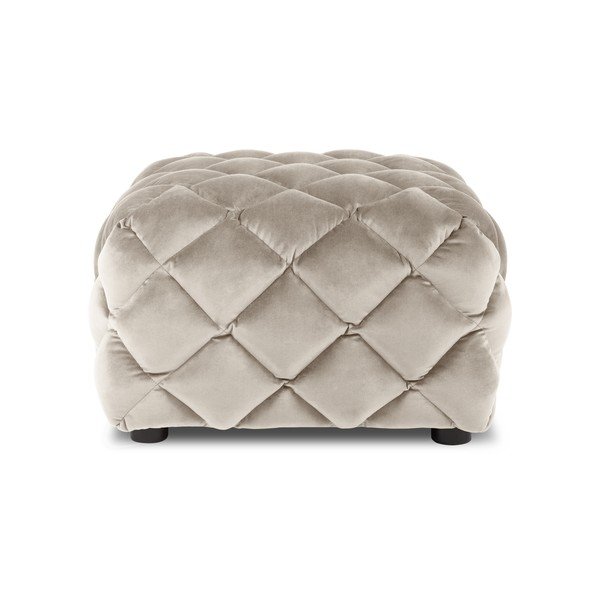 Biały/kremowy aksamitny puf Flandrin – Interieurs 86-image-2