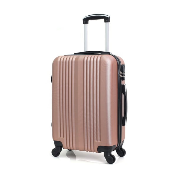 Walizka na kółkach w złotoróżowym kolorze Hero Lipari, 37 l-image-4