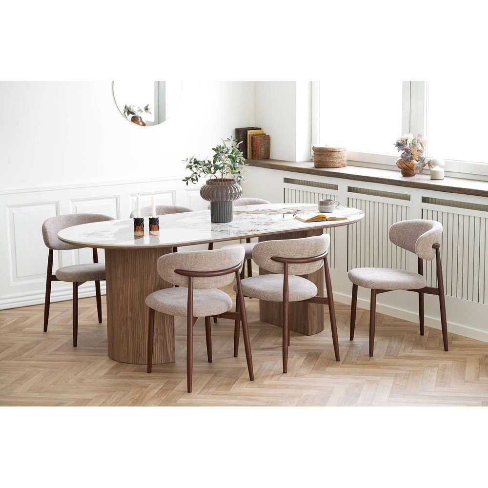 Stół z blatem w dekorze marmuru 100x210 cm Athens – House Nordic (zdjęcie 3)