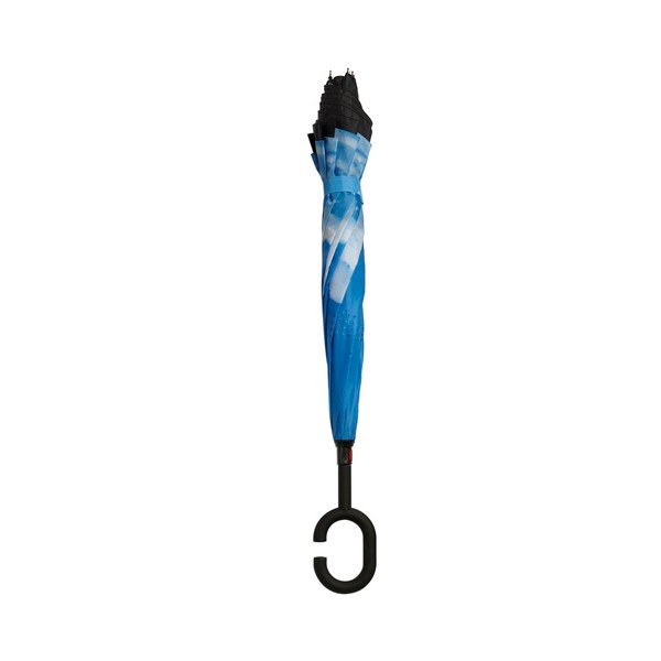 Niebiesko-czarny parasol Sky, ⌀ 110 cm-image-4